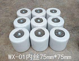 WX-01電車絕緣子（zǐ）尺寸75mm*75mm低壓行車支柱絕緣瓷（cí）瓶M10~M12內（nèi）絲